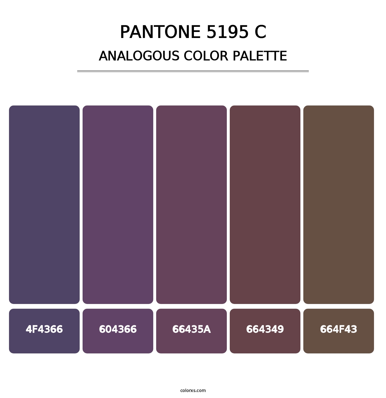 PANTONE 5195 C - Analogous Color Palette