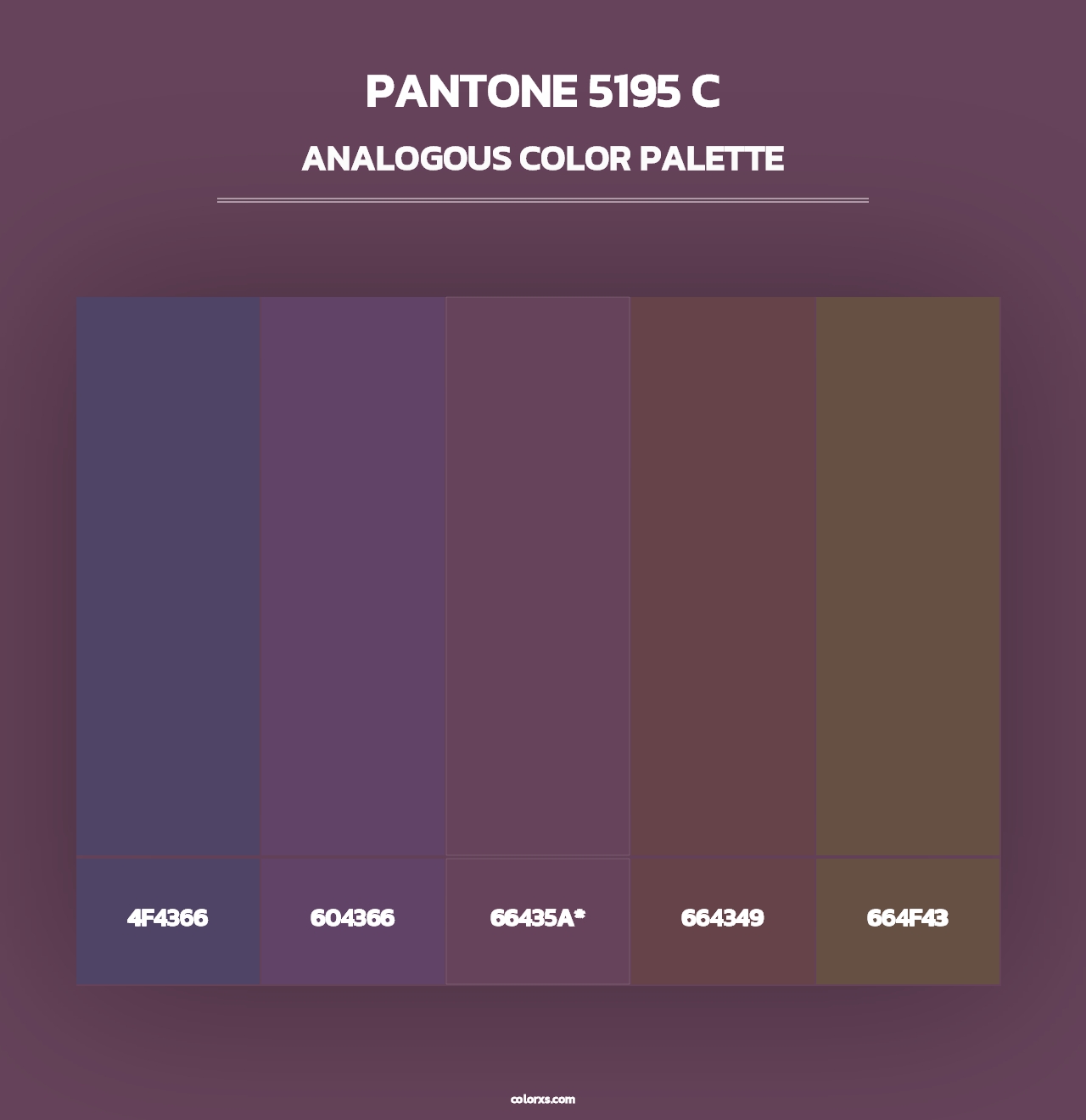 PANTONE 5195 C - Analogous Color Palette