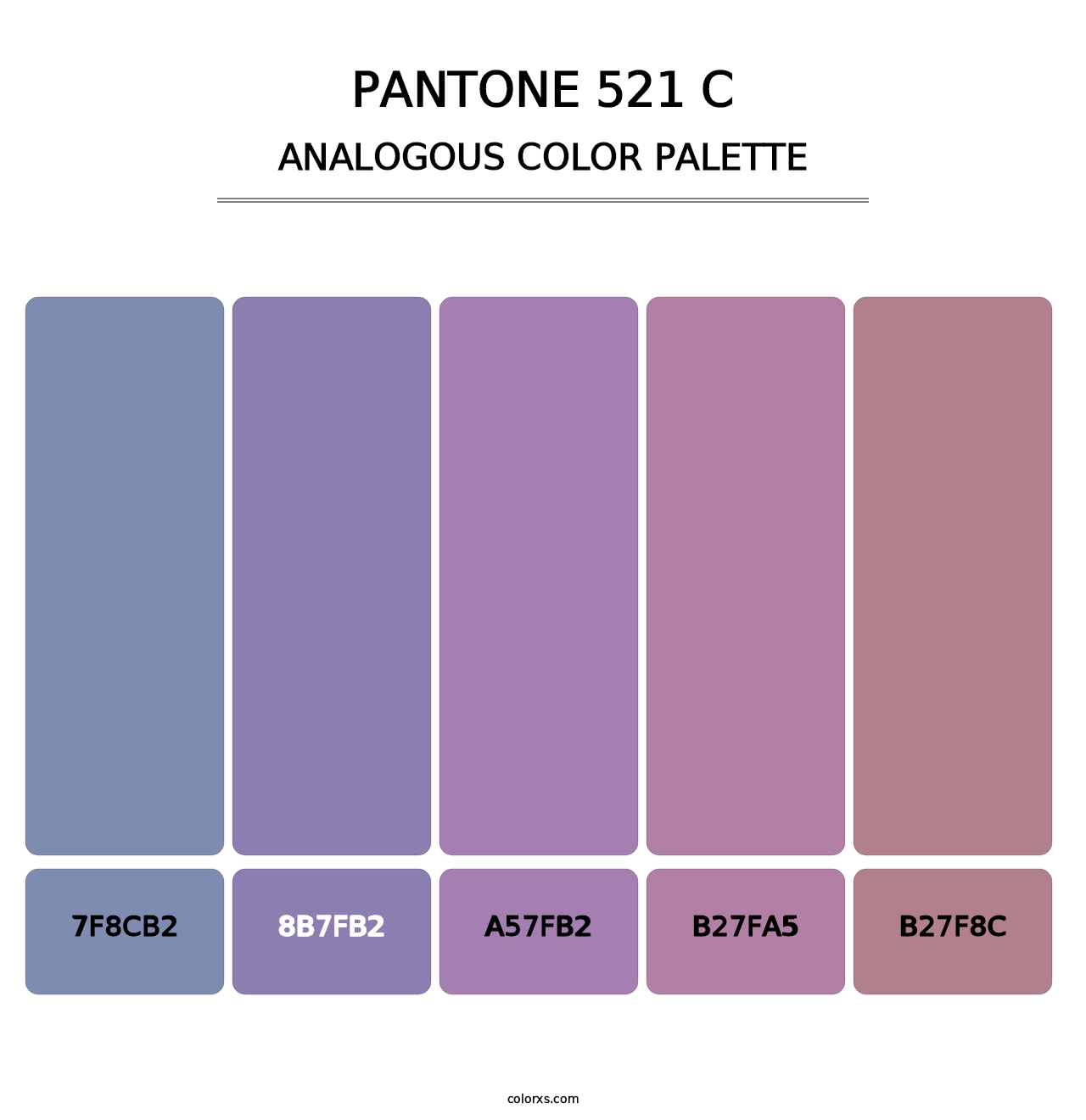 PANTONE 521 C - Analogous Color Palette