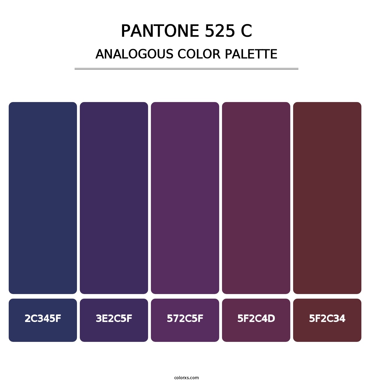 PANTONE 525 C - Analogous Color Palette