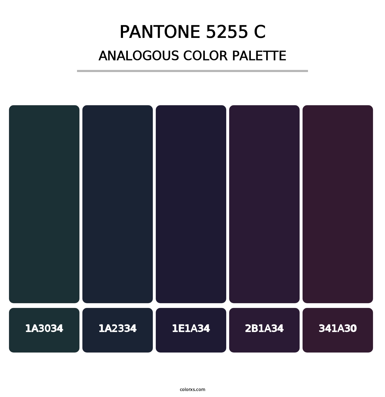 PANTONE 5255 C - Analogous Color Palette