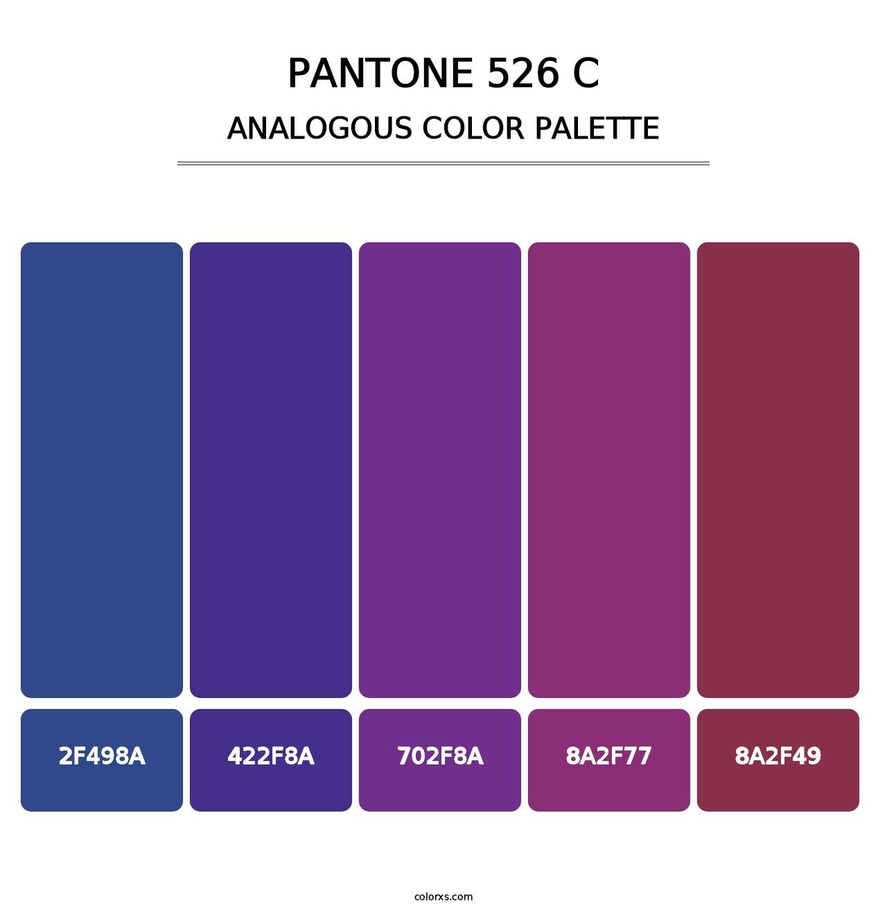 PANTONE 526 C - Analogous Color Palette