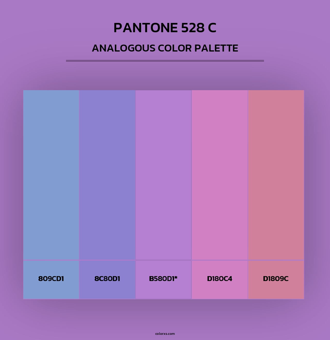 PANTONE 528 C - Analogous Color Palette
