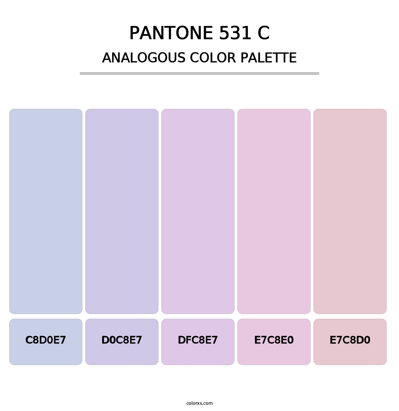PANTONE 531 C - Analogous Color Palette