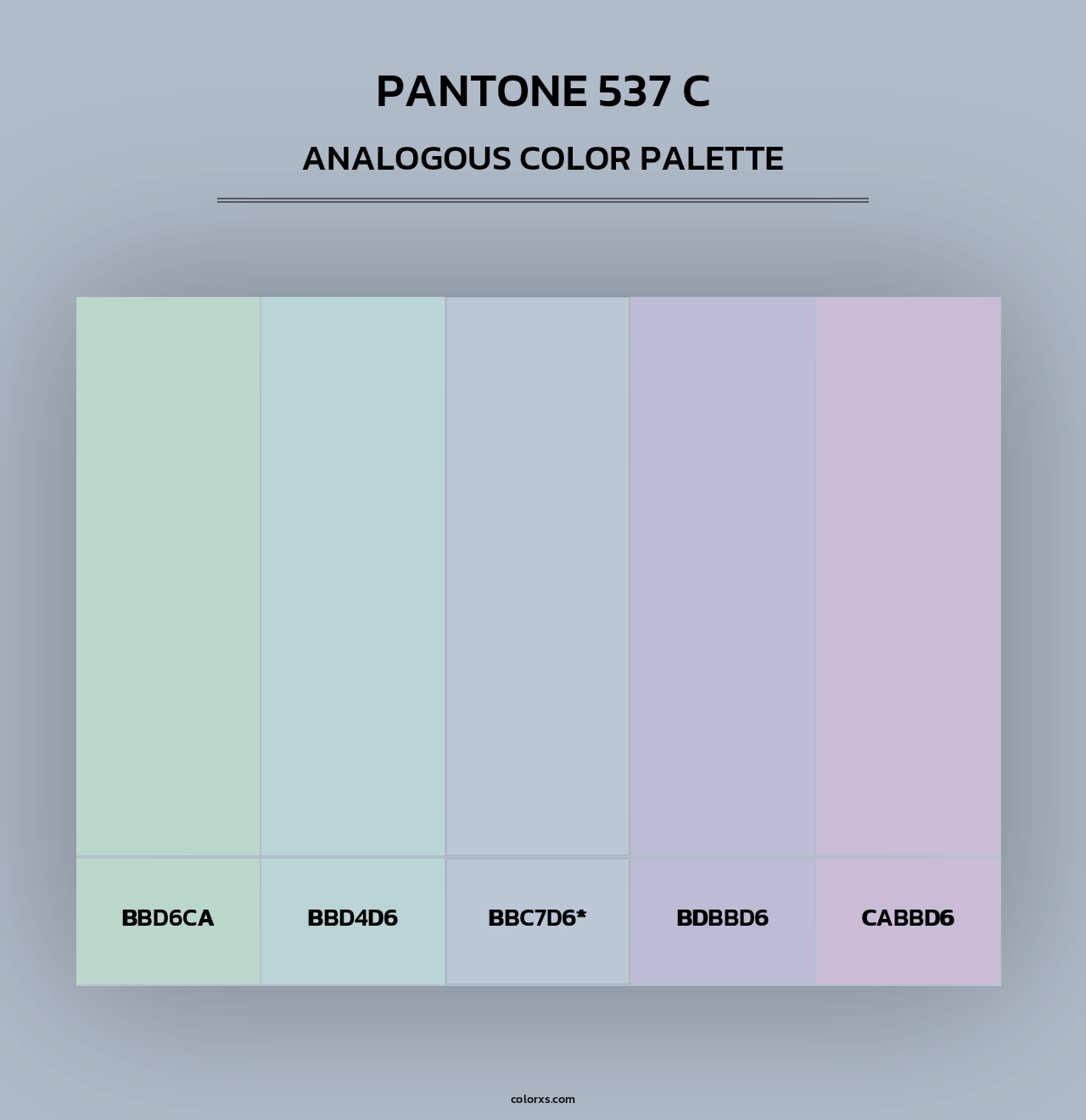 PANTONE 537 C - Analogous Color Palette