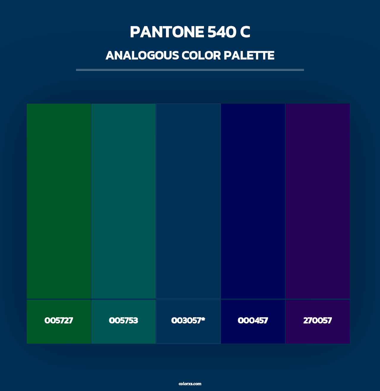 PANTONE 540 C - Analogous Color Palette