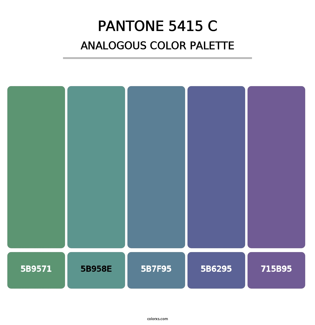 PANTONE 5415 C - Analogous Color Palette