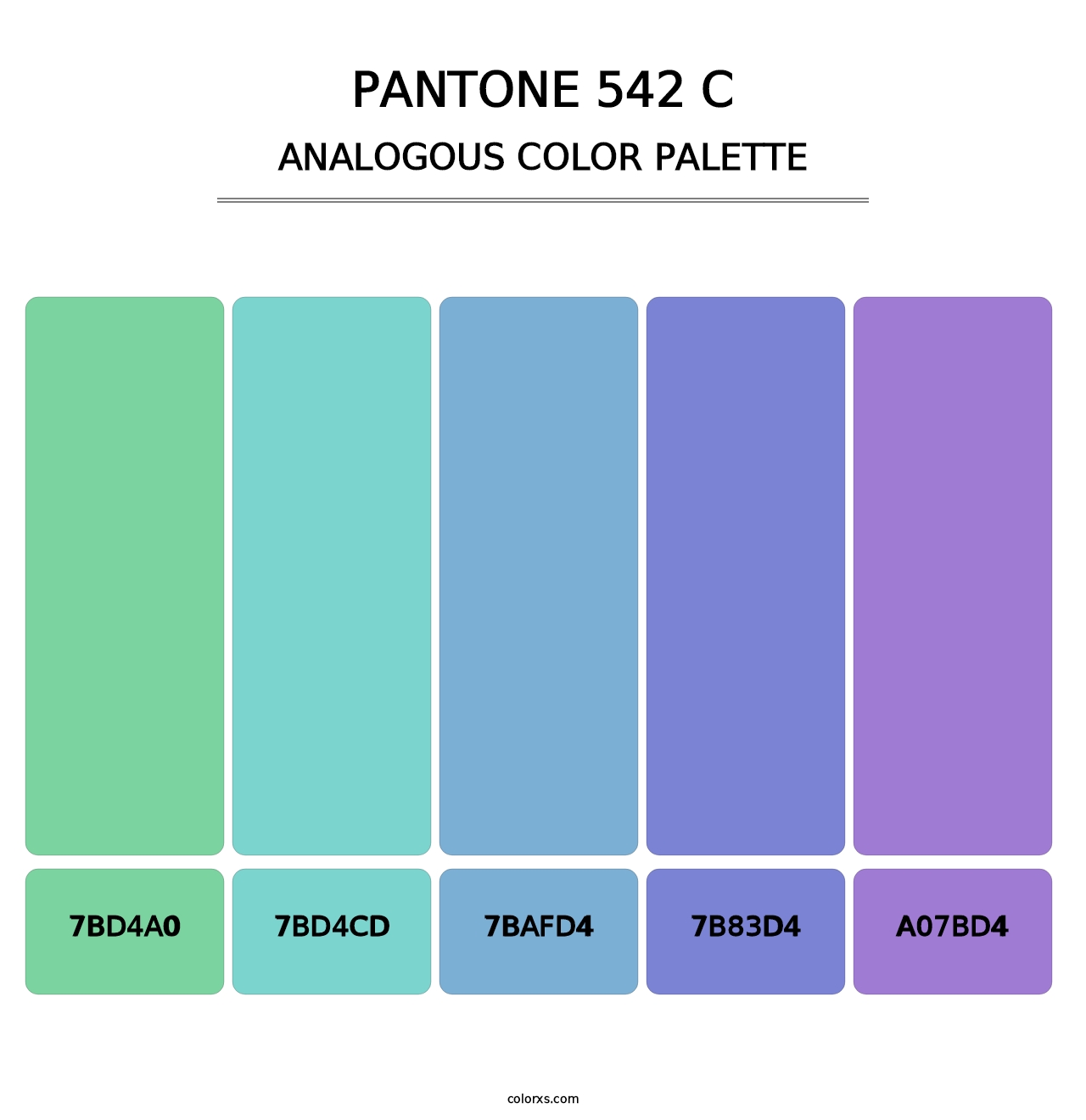 PANTONE 542 C - Analogous Color Palette