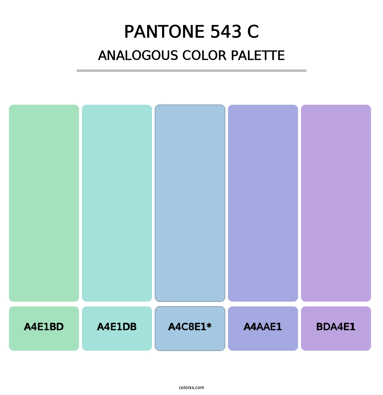 PANTONE 543 C - Analogous Color Palette