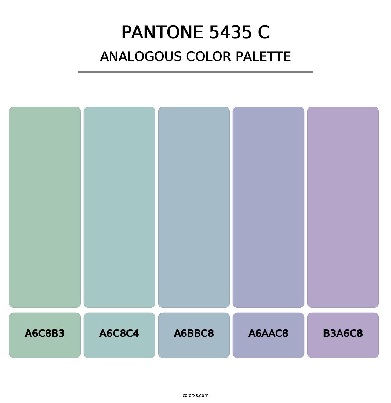 PANTONE 5435 C - Analogous Color Palette