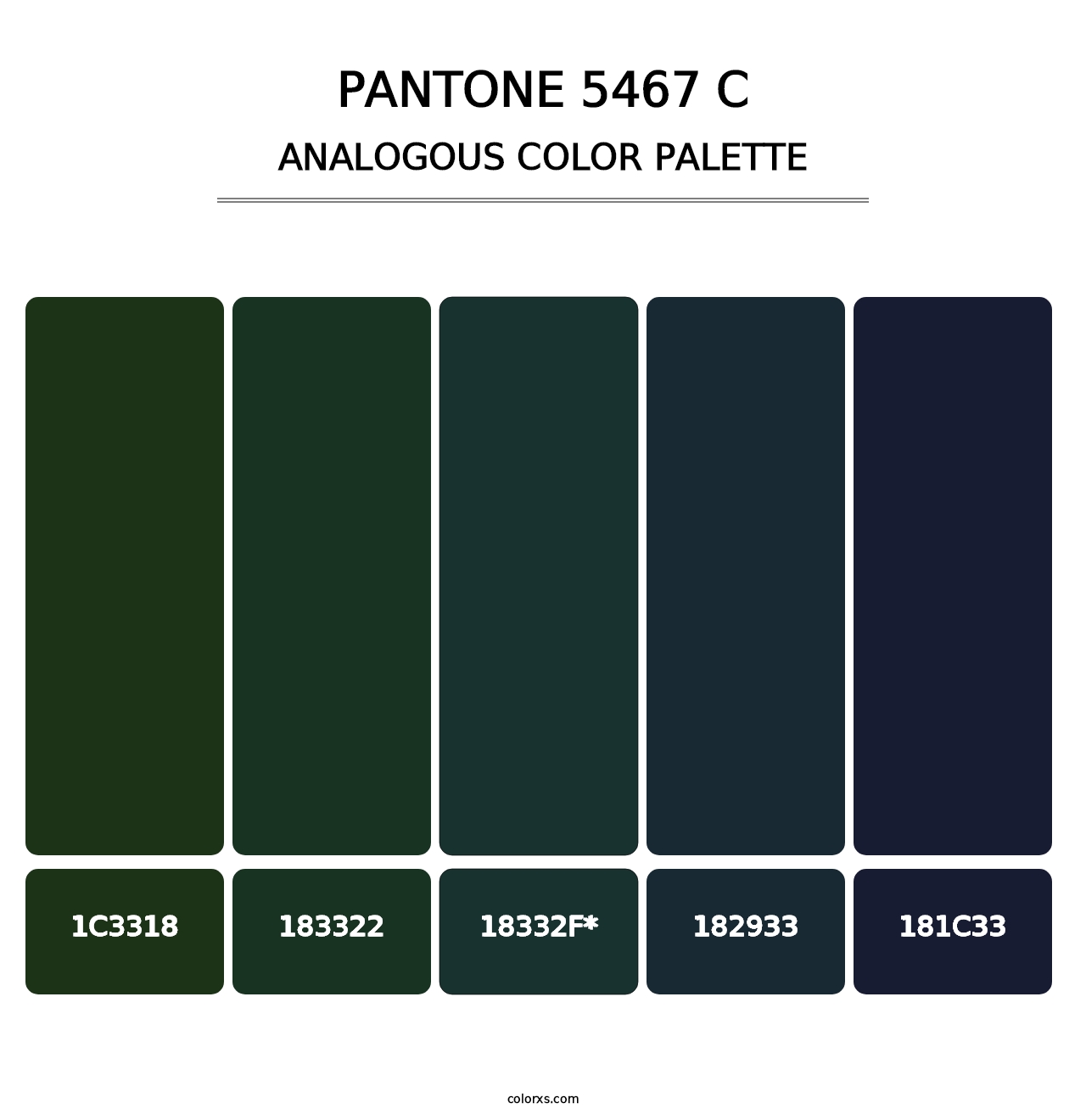 PANTONE 5467 C - Analogous Color Palette