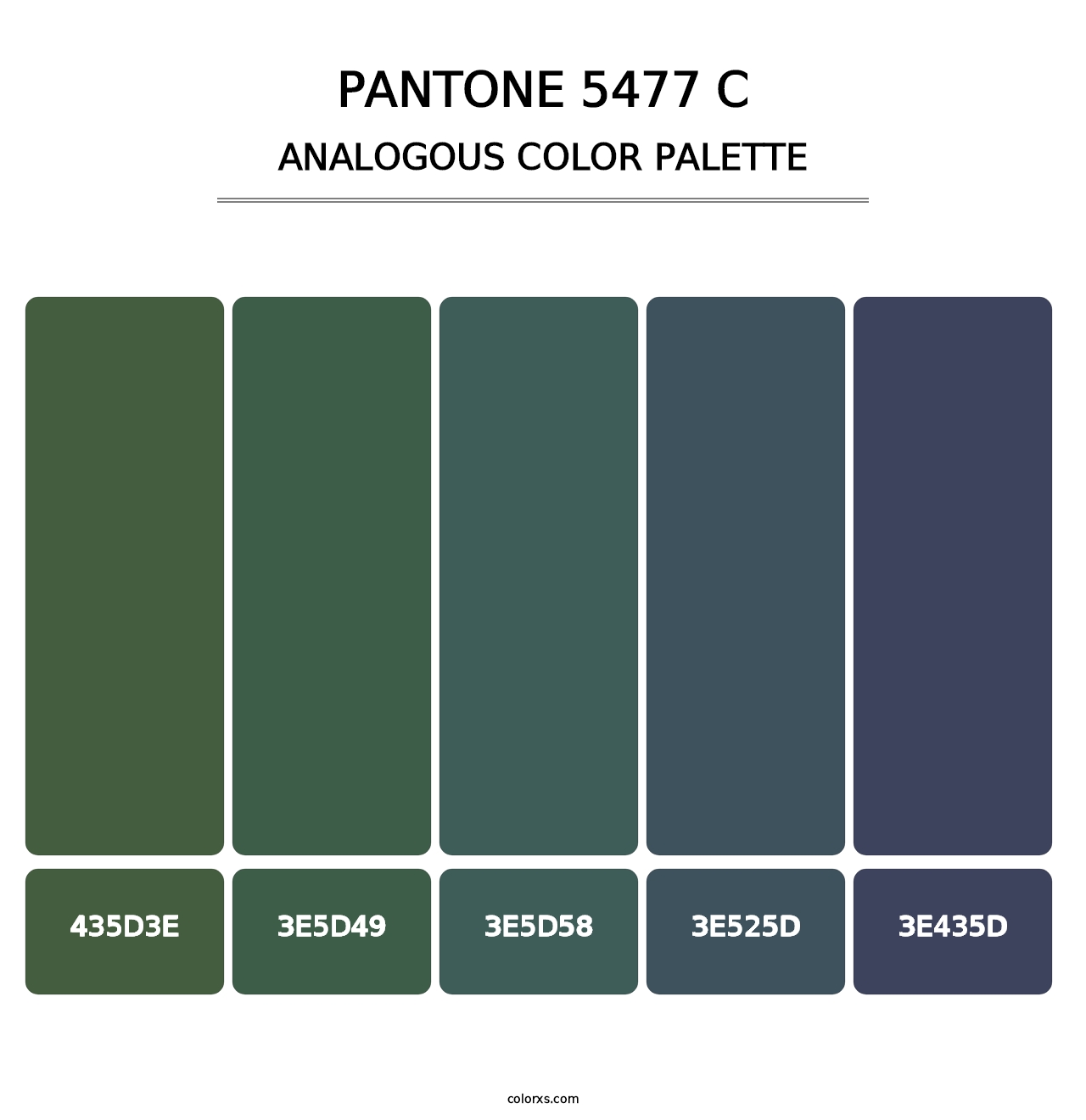 PANTONE 5477 C - Analogous Color Palette