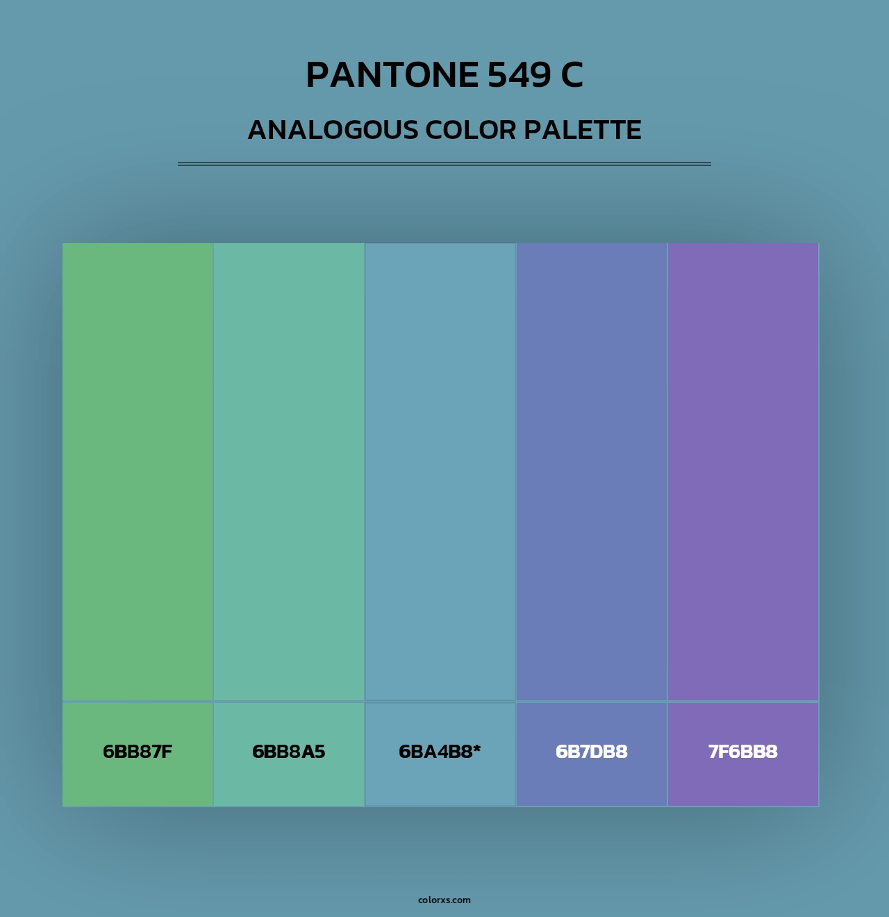 PANTONE 549 C - Analogous Color Palette