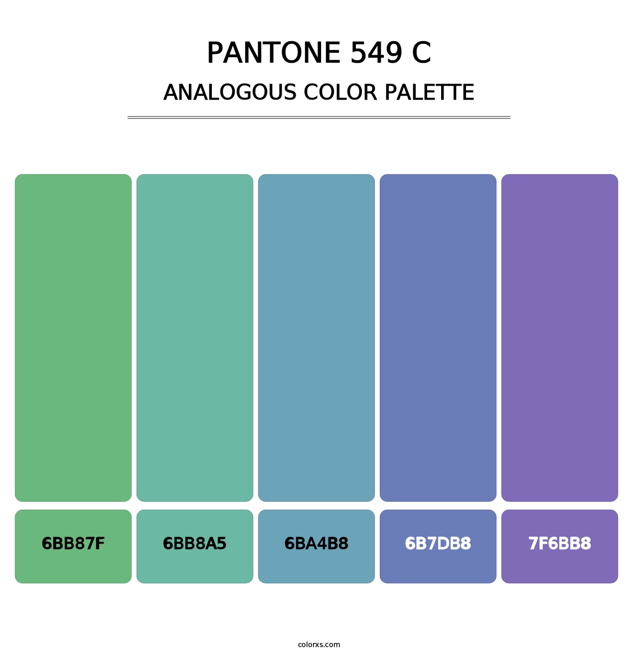 PANTONE 549 C - Analogous Color Palette