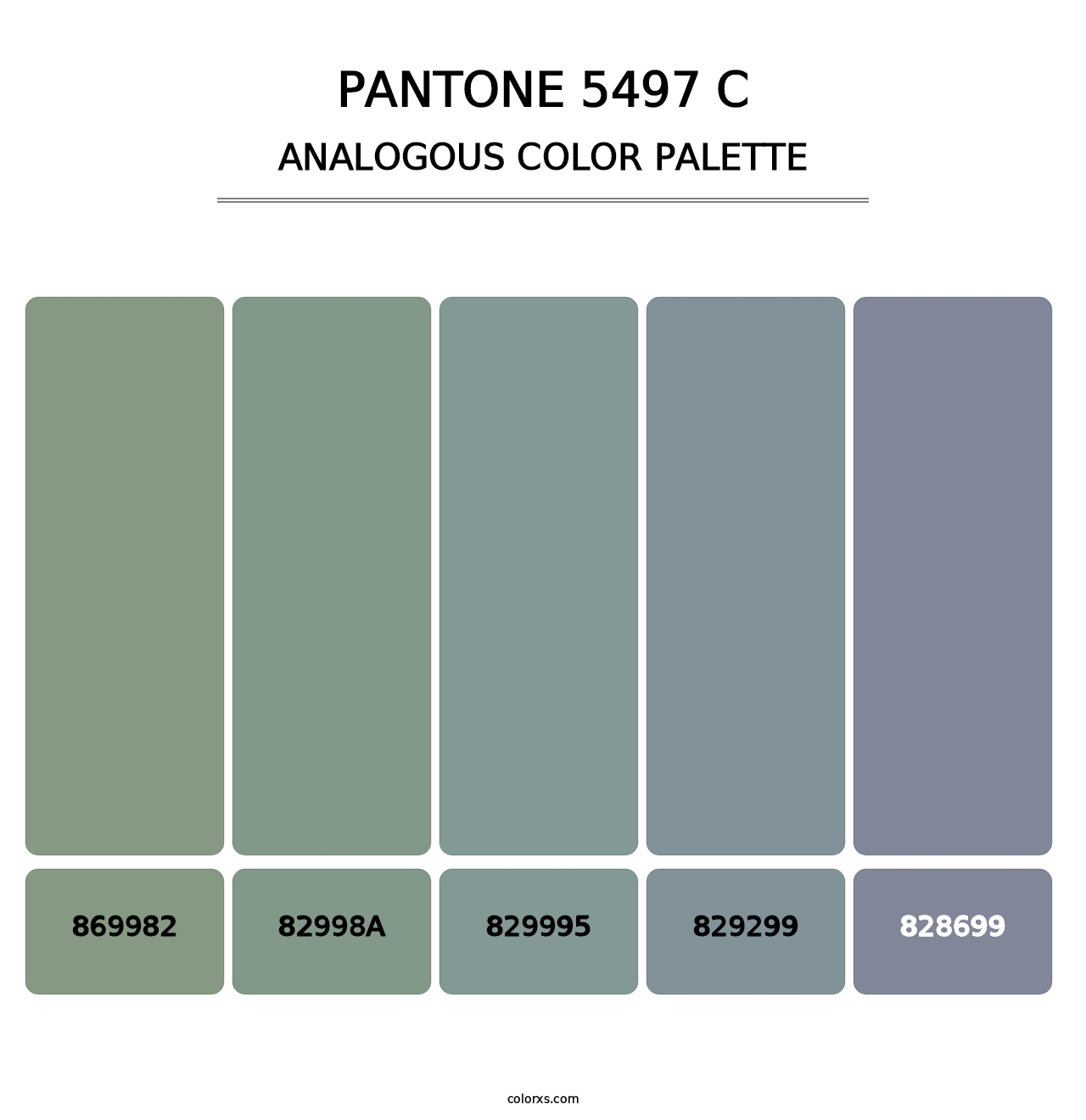 PANTONE 5497 C - Analogous Color Palette