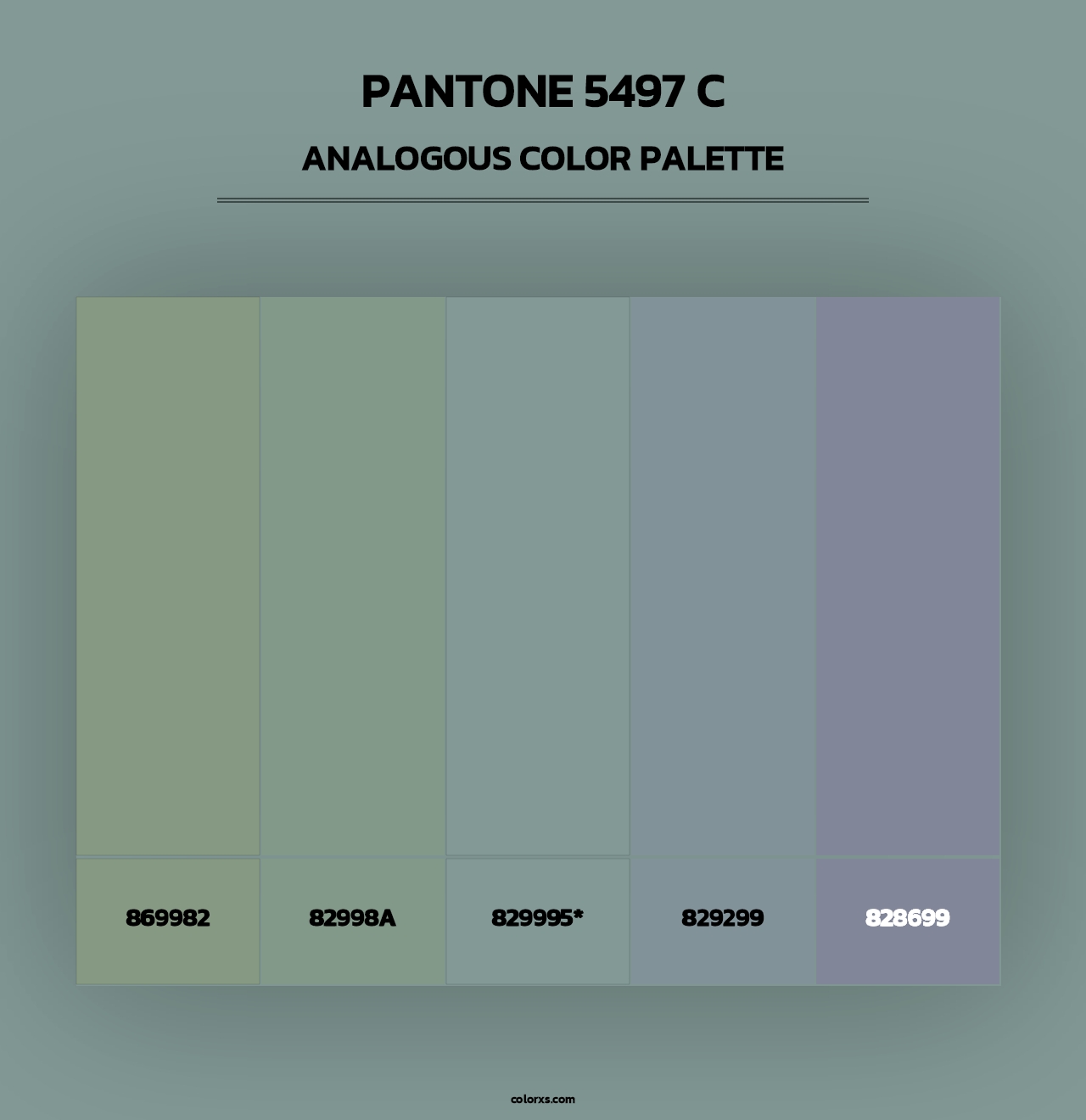 PANTONE 5497 C - Analogous Color Palette