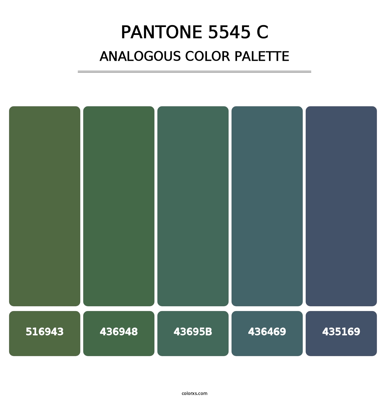 PANTONE 5545 C - Analogous Color Palette