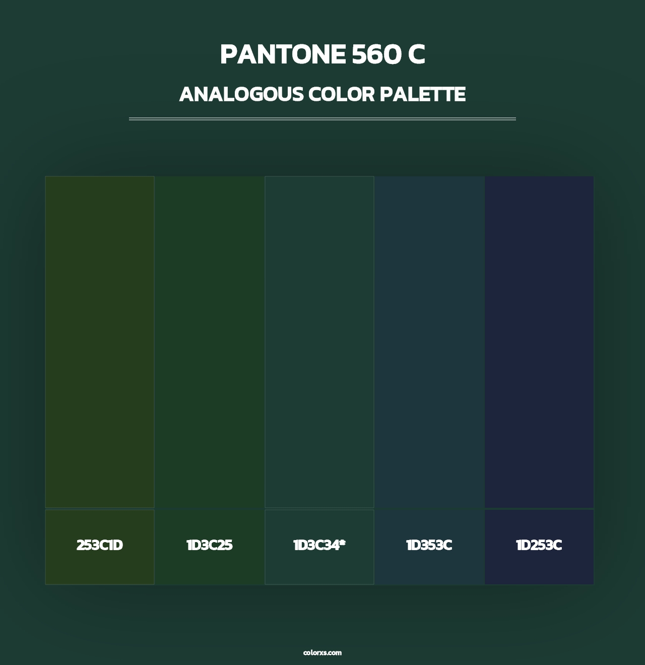 PANTONE 560 C - Analogous Color Palette