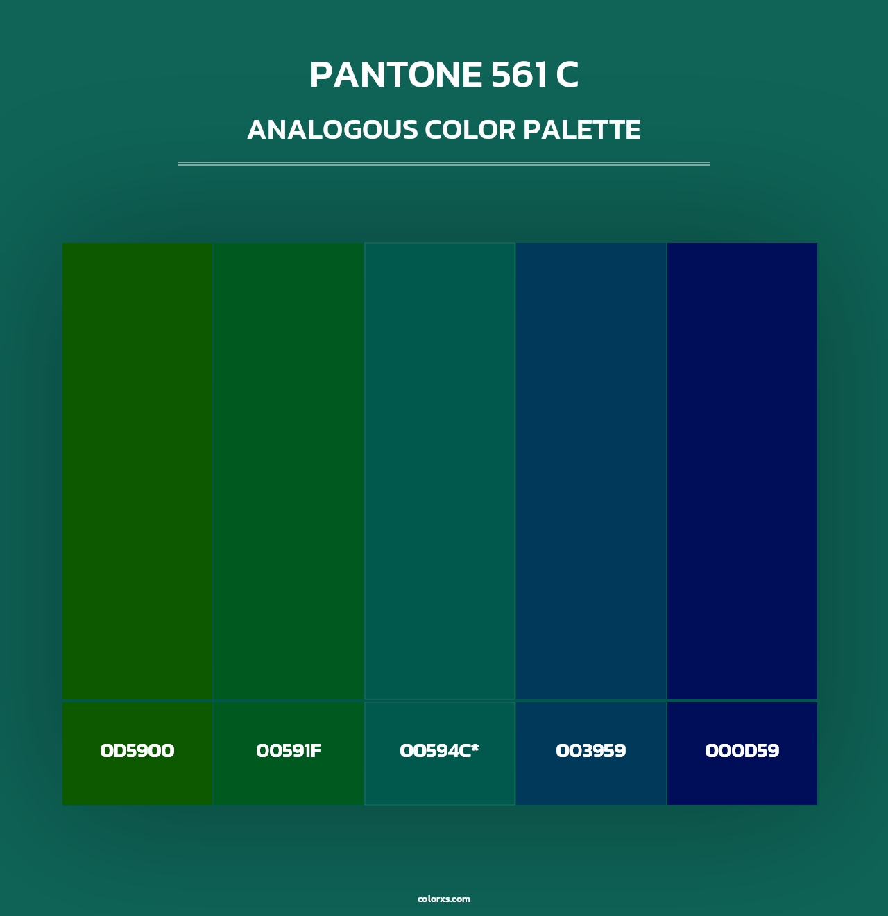 PANTONE 561 C - Analogous Color Palette