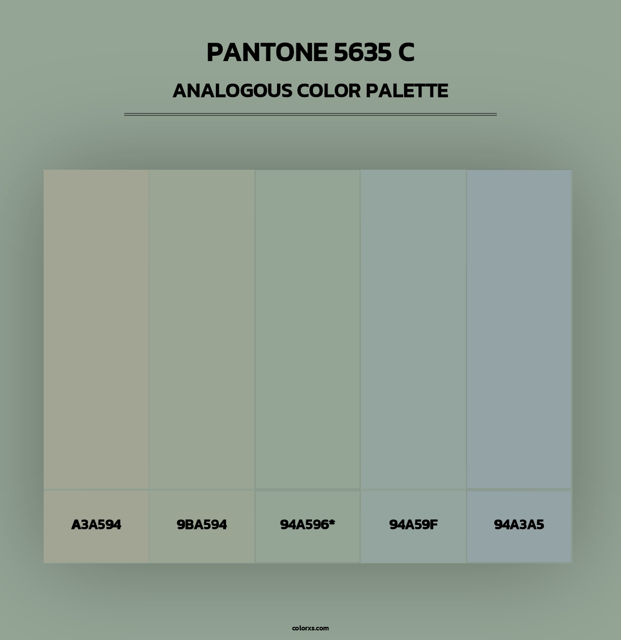 PANTONE 5635 C - Analogous Color Palette