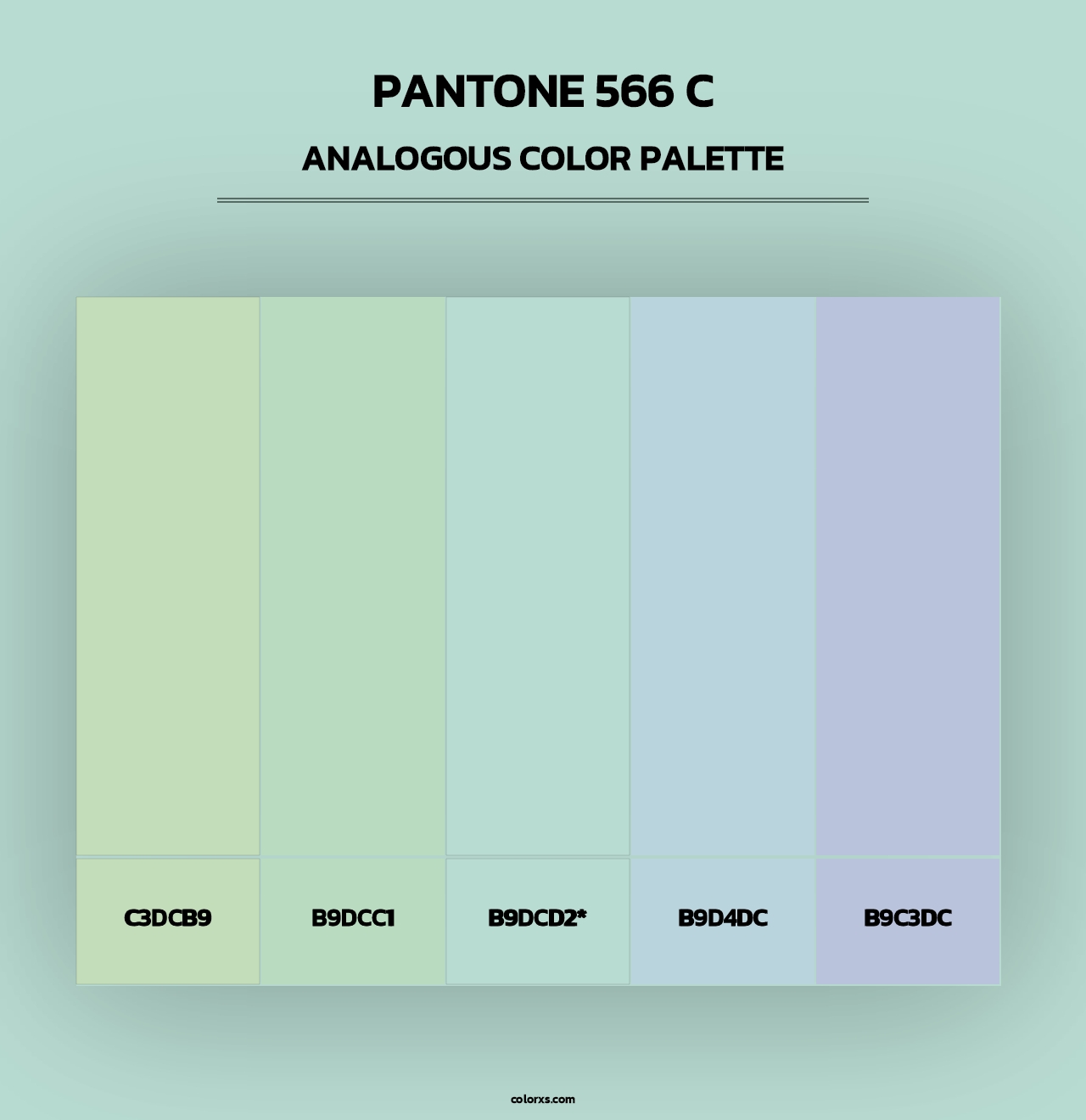 PANTONE 566 C - Analogous Color Palette
