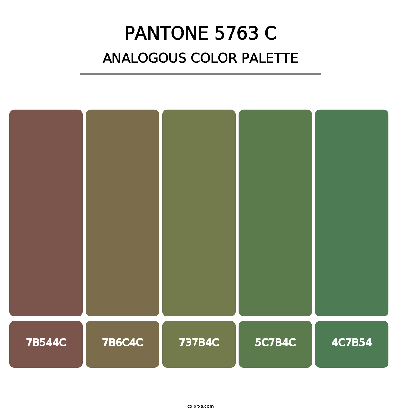 PANTONE 5763 C - Analogous Color Palette
