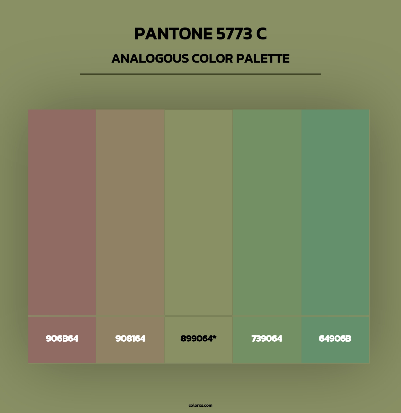 PANTONE 5773 C - Analogous Color Palette