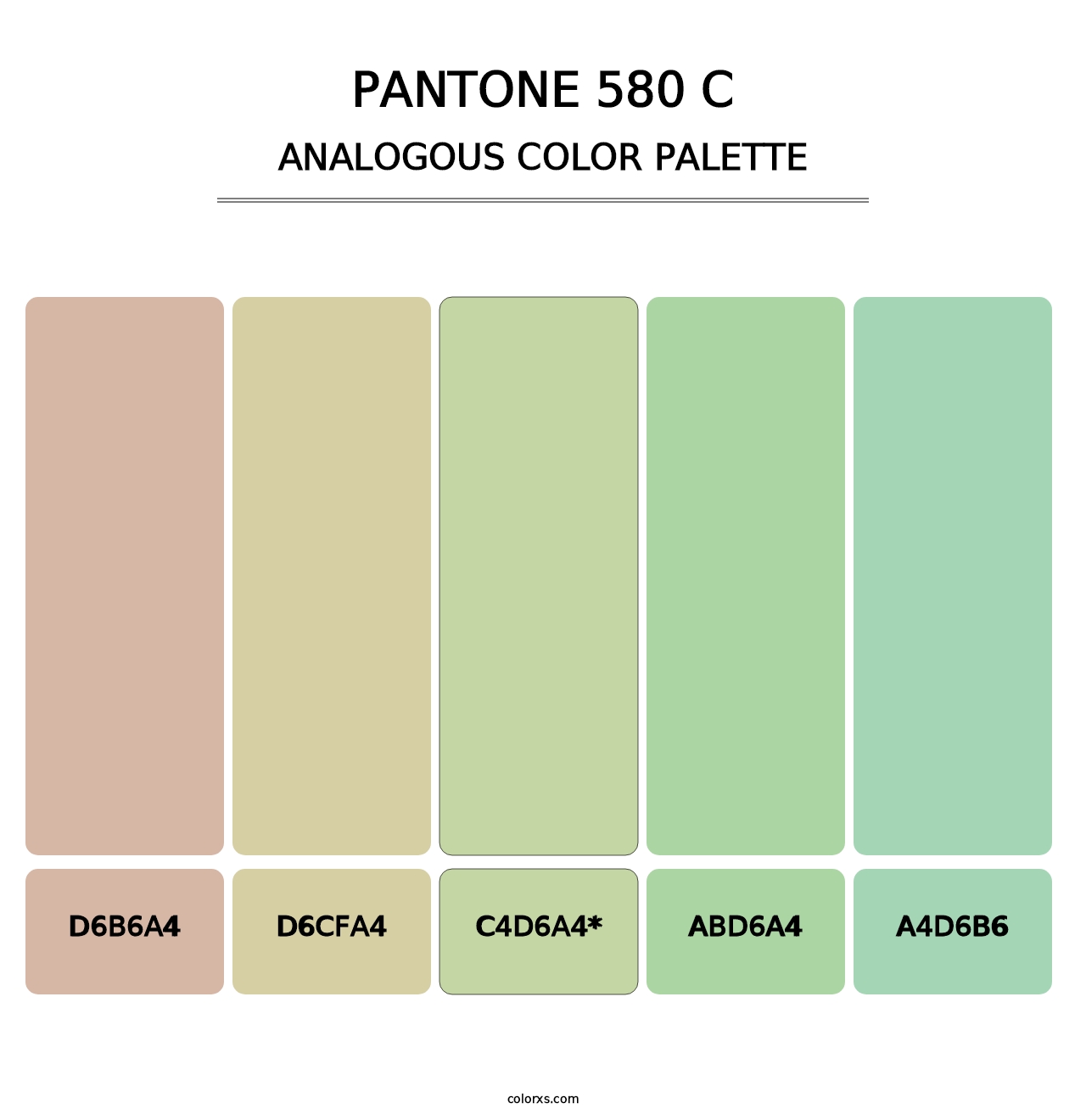PANTONE 580 C - Analogous Color Palette