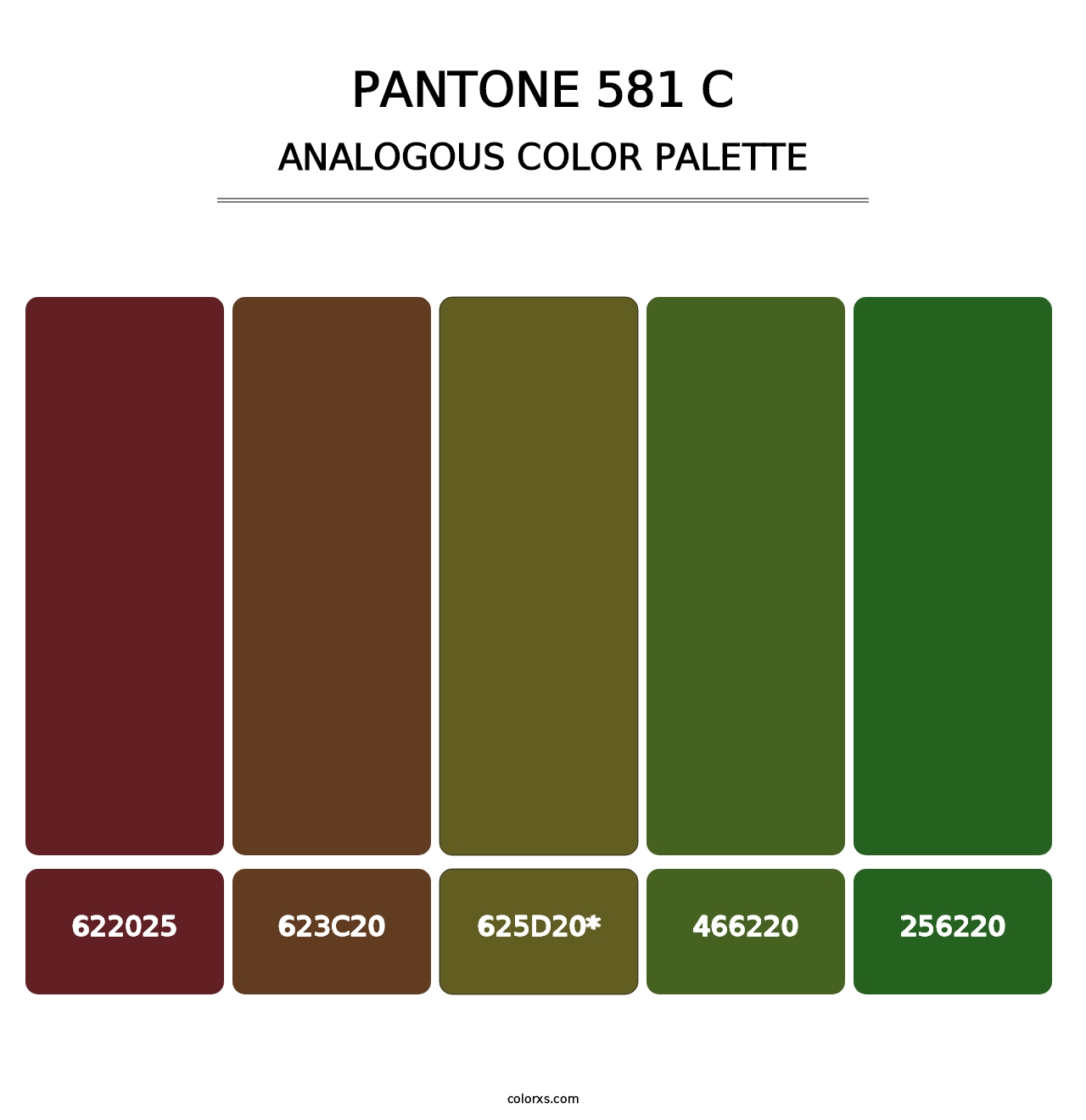 PANTONE 581 C - Analogous Color Palette