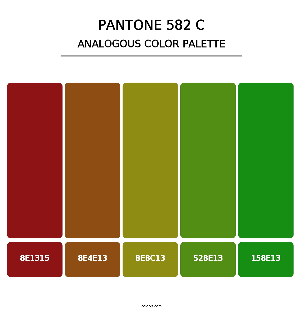 PANTONE 582 C - Analogous Color Palette