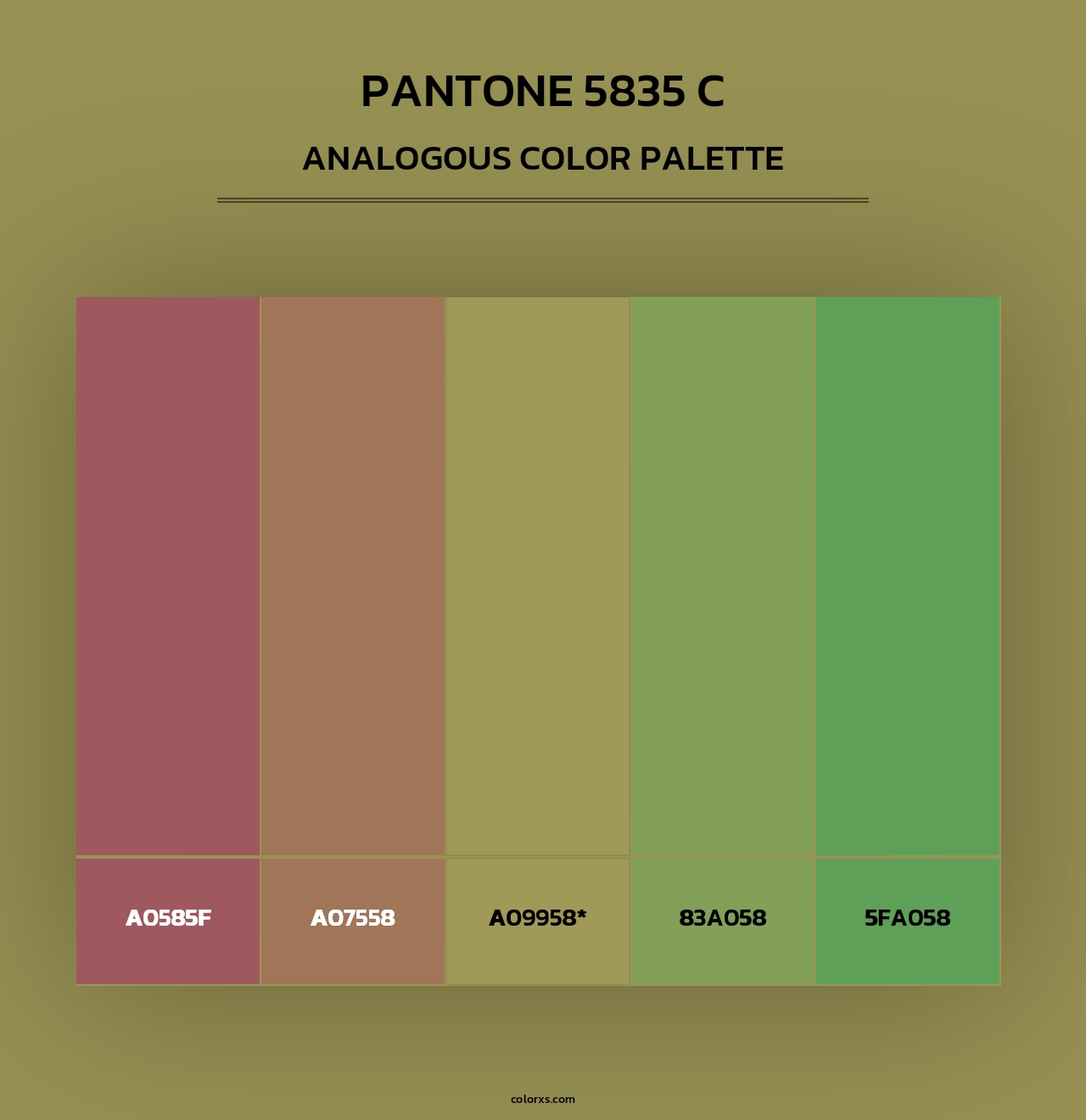 PANTONE 5835 C - Analogous Color Palette