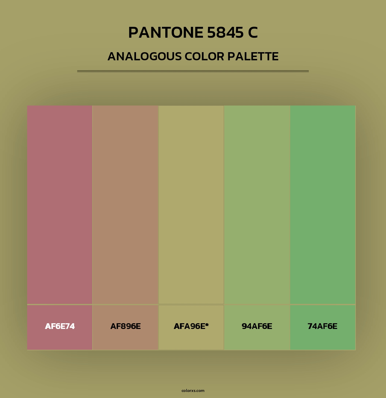 PANTONE 5845 C - Analogous Color Palette
