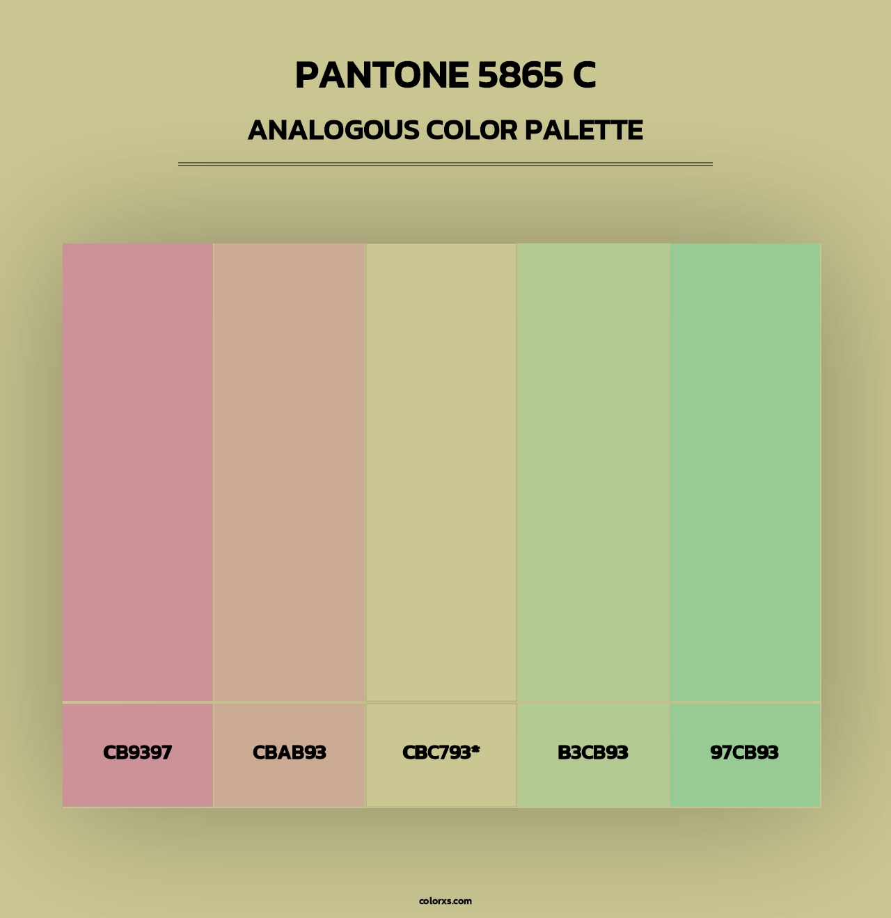 PANTONE 5865 C - Analogous Color Palette