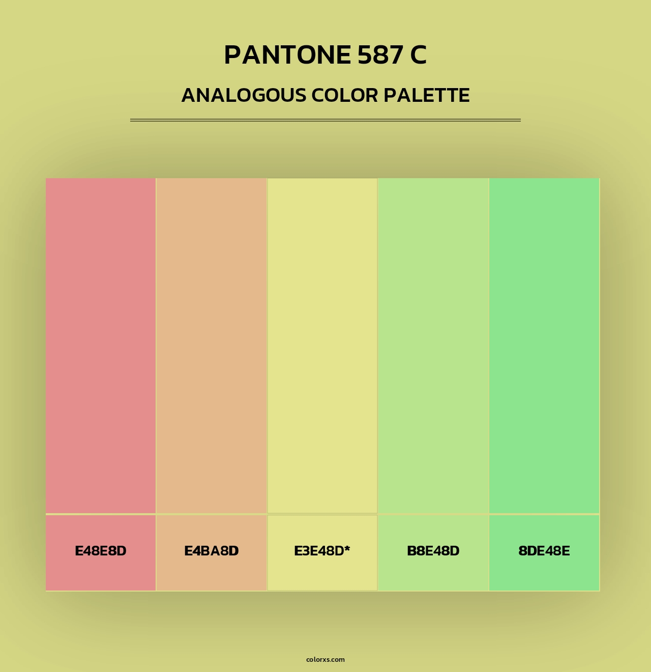 PANTONE 587 C - Analogous Color Palette