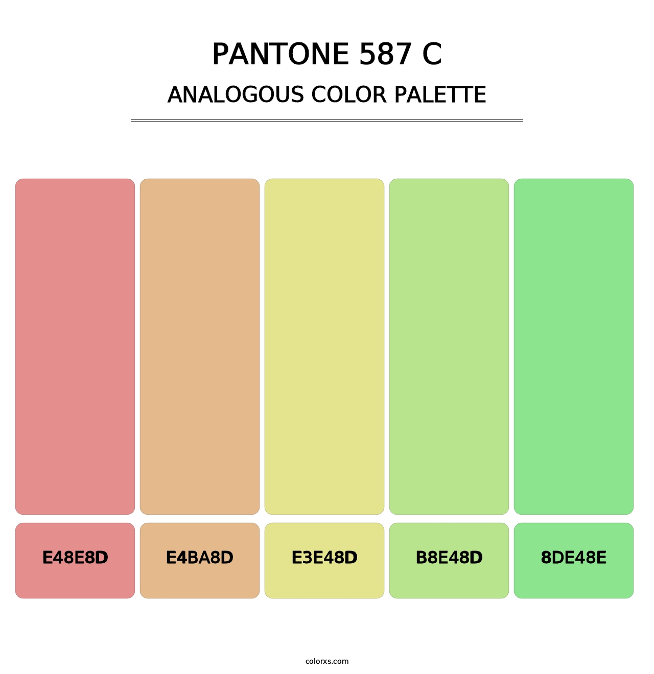 PANTONE 587 C - Analogous Color Palette