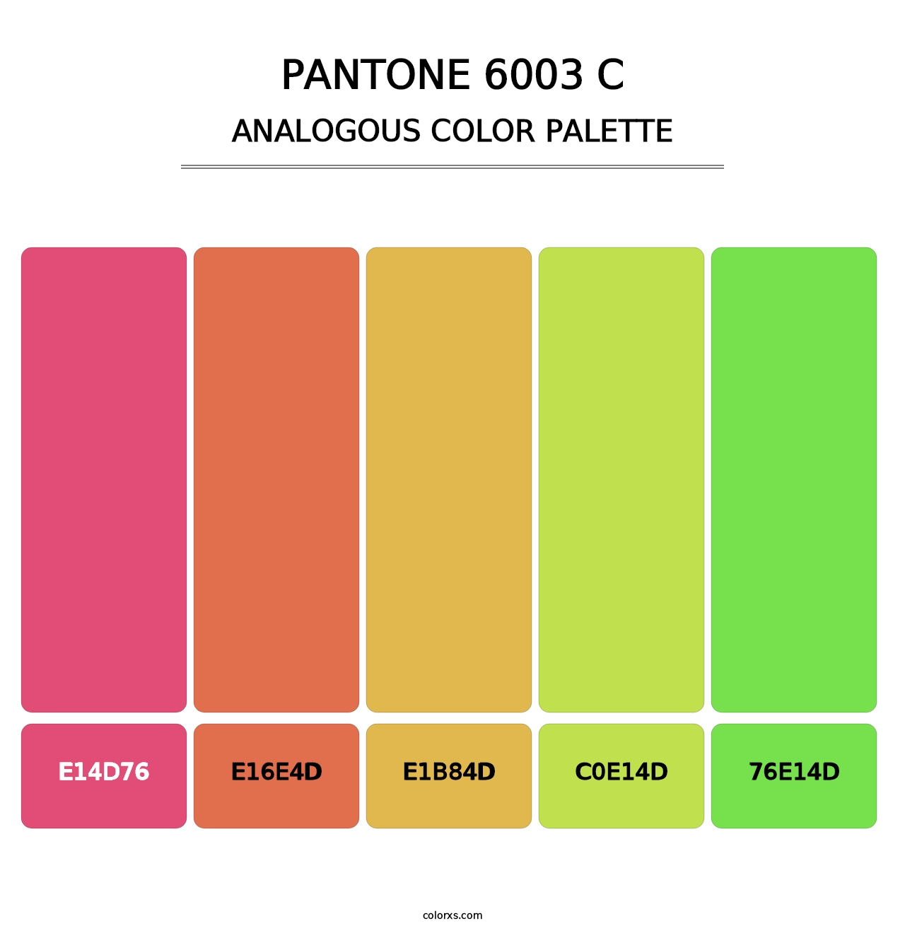 PANTONE 6003 C - Analogous Color Palette