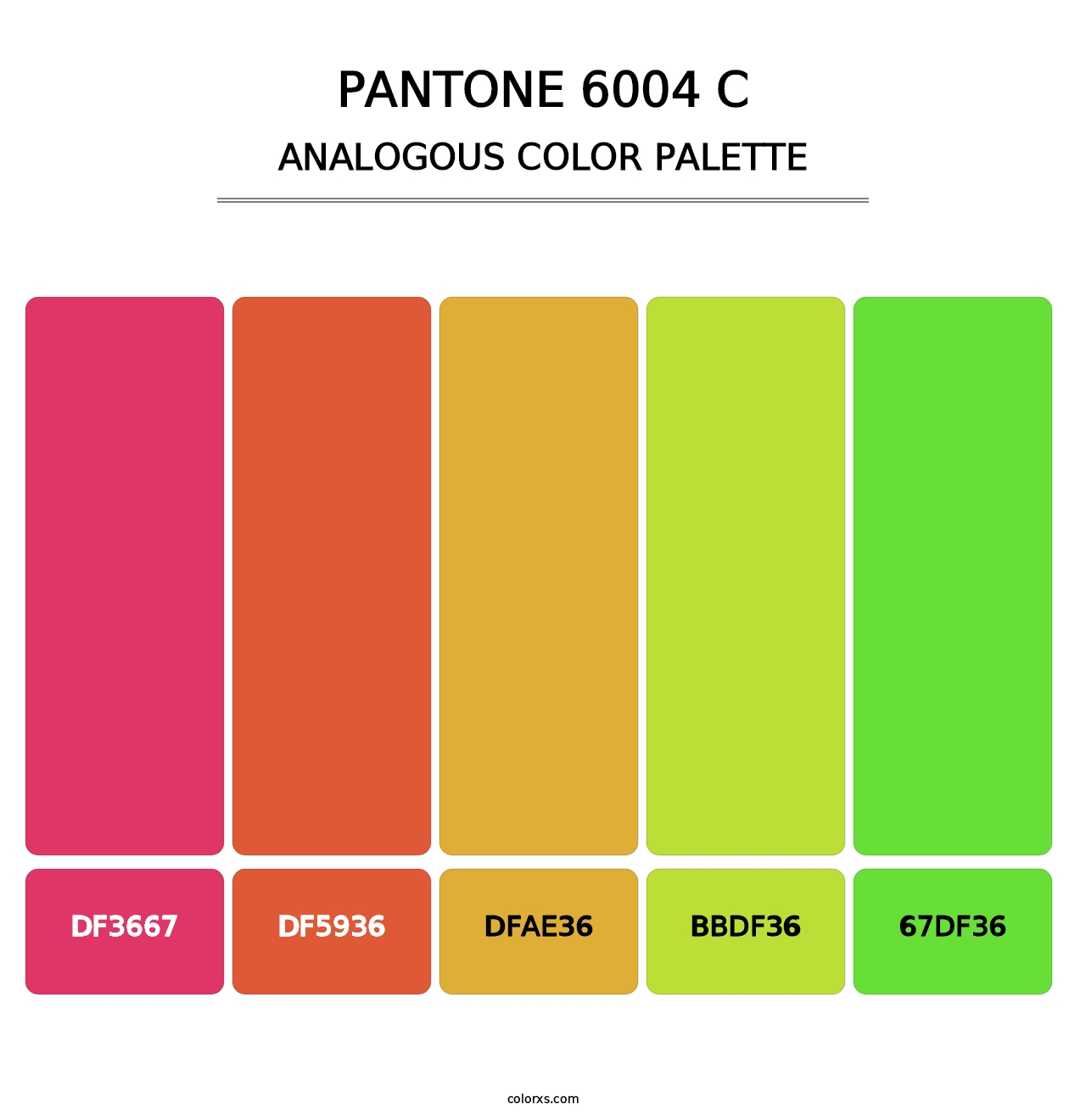 PANTONE 6004 C - Analogous Color Palette