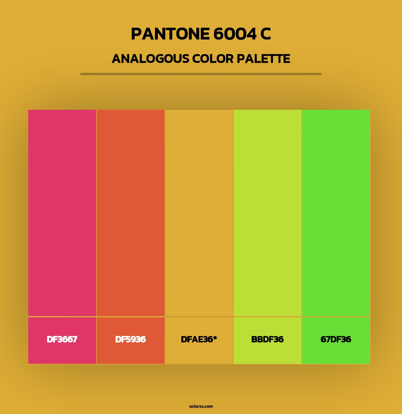 PANTONE 6004 C - Analogous Color Palette