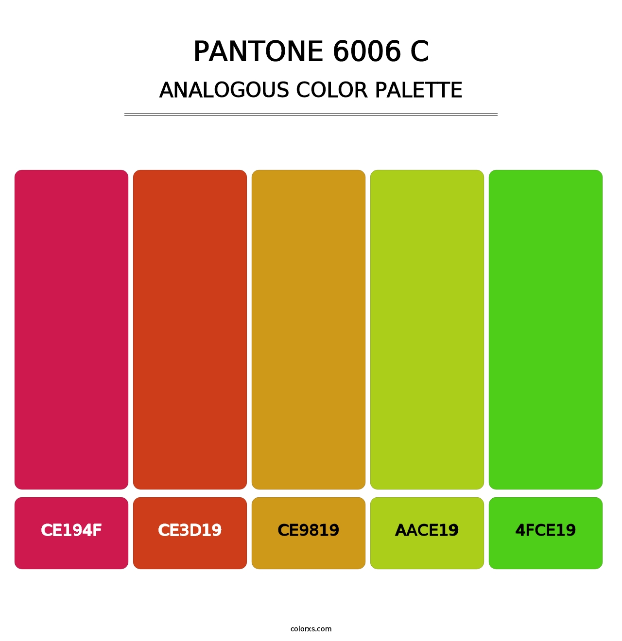 PANTONE 6006 C - Analogous Color Palette
