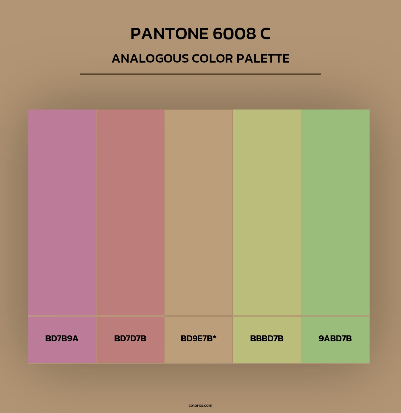 PANTONE 6008 C - Analogous Color Palette
