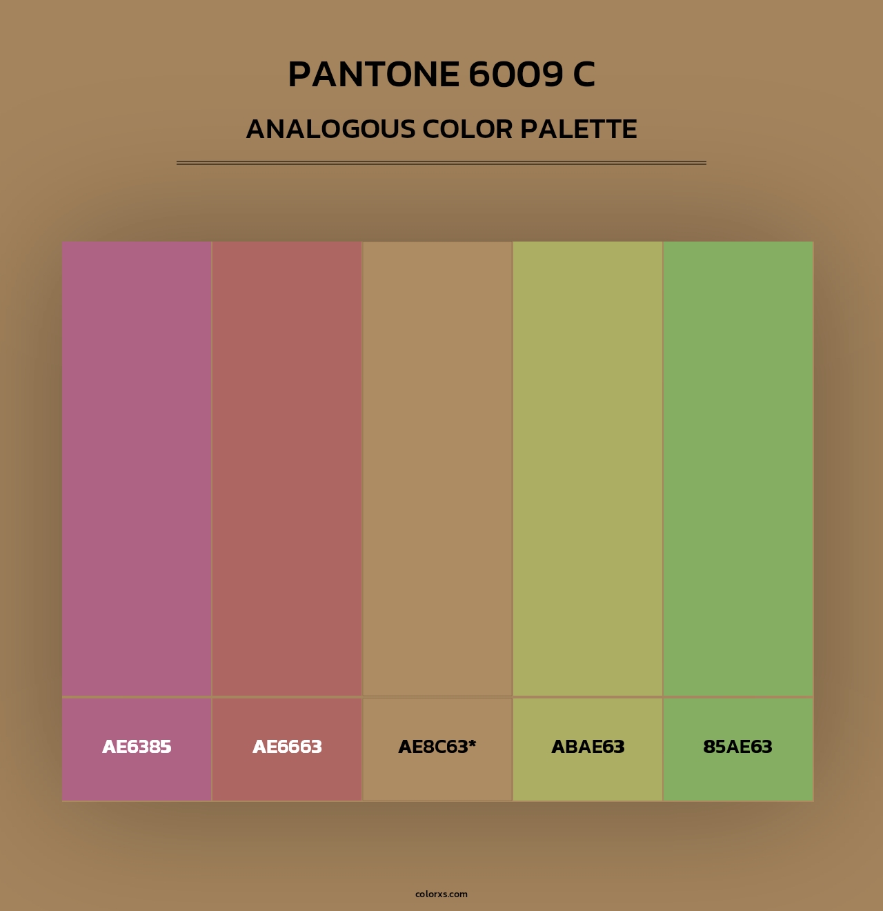 PANTONE 6009 C - Analogous Color Palette