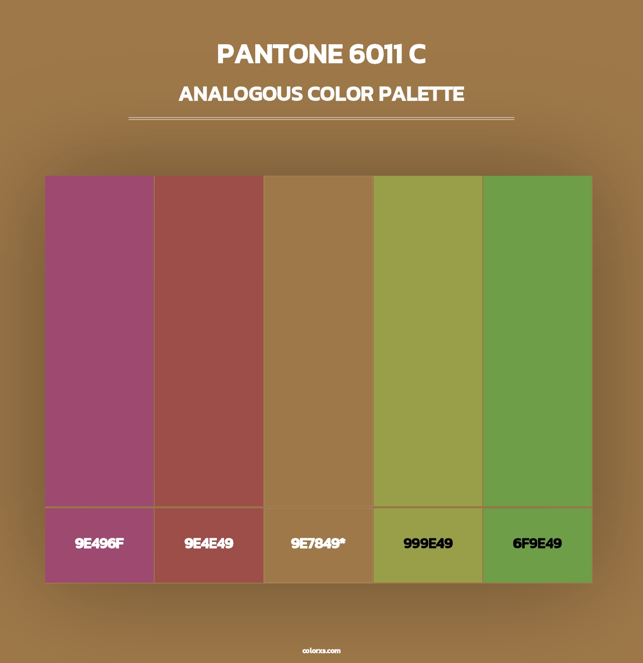 PANTONE 6011 C - Analogous Color Palette