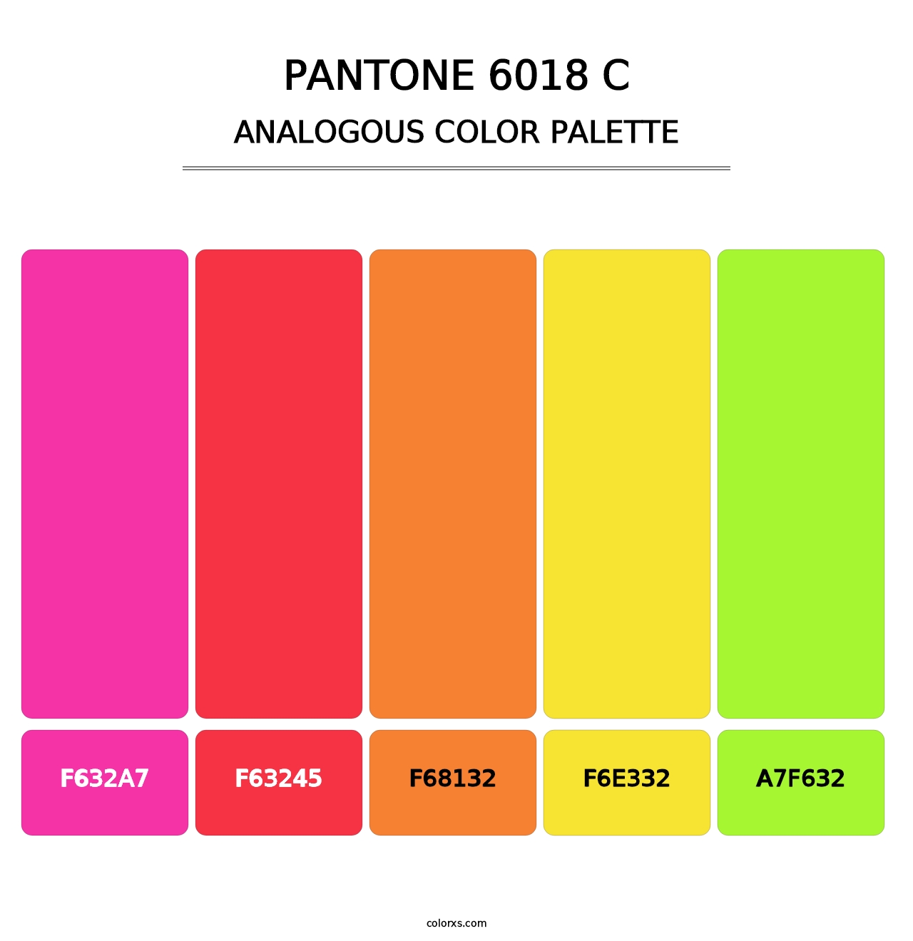 PANTONE 6018 C - Analogous Color Palette