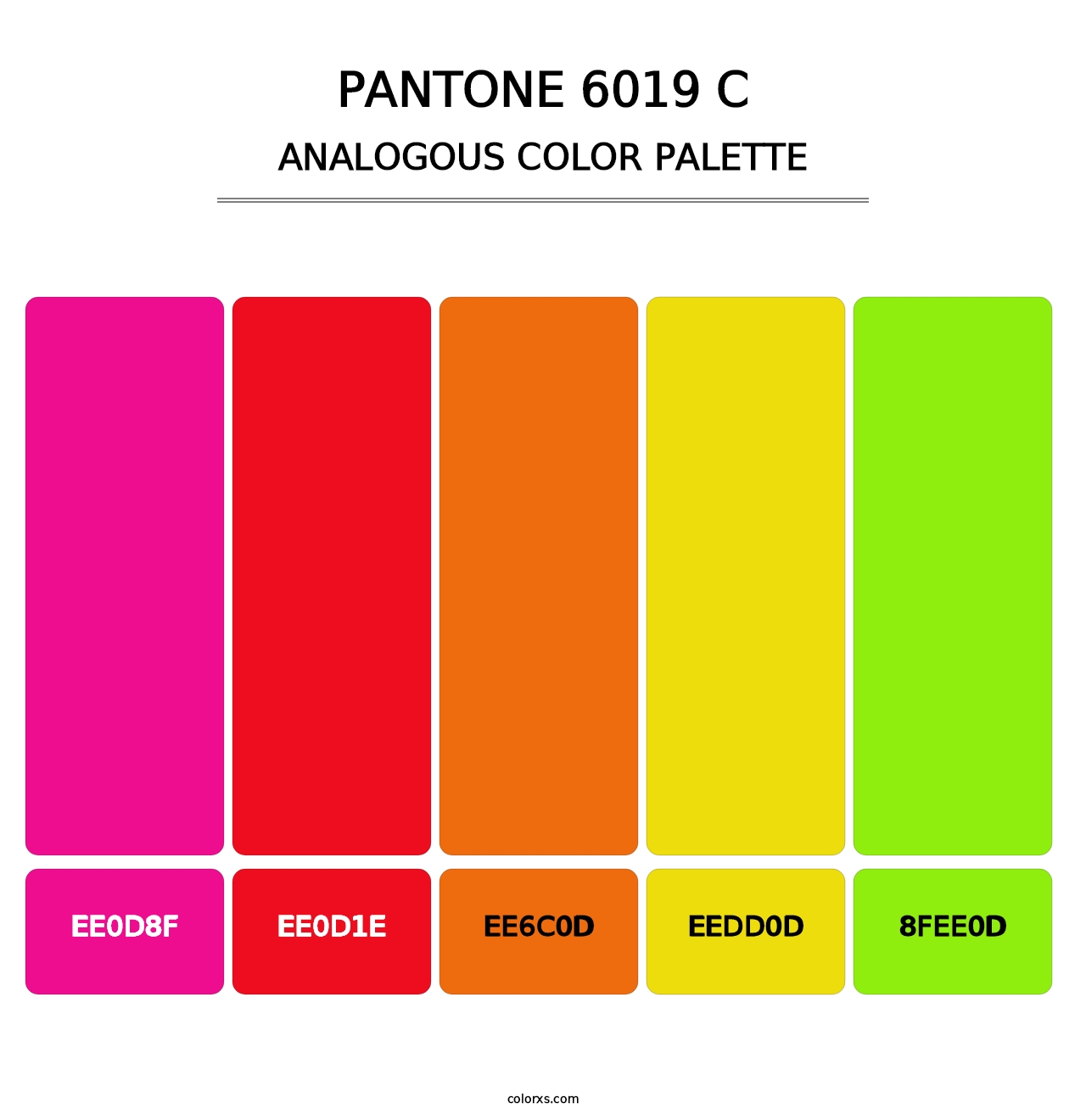 PANTONE 6019 C - Analogous Color Palette