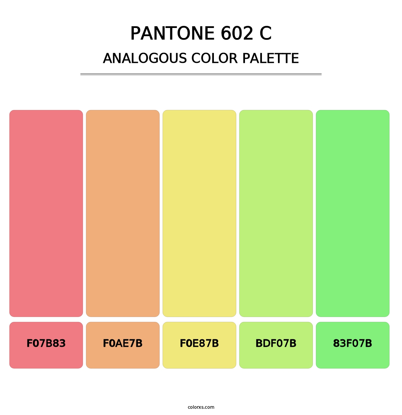 PANTONE 602 C - Analogous Color Palette