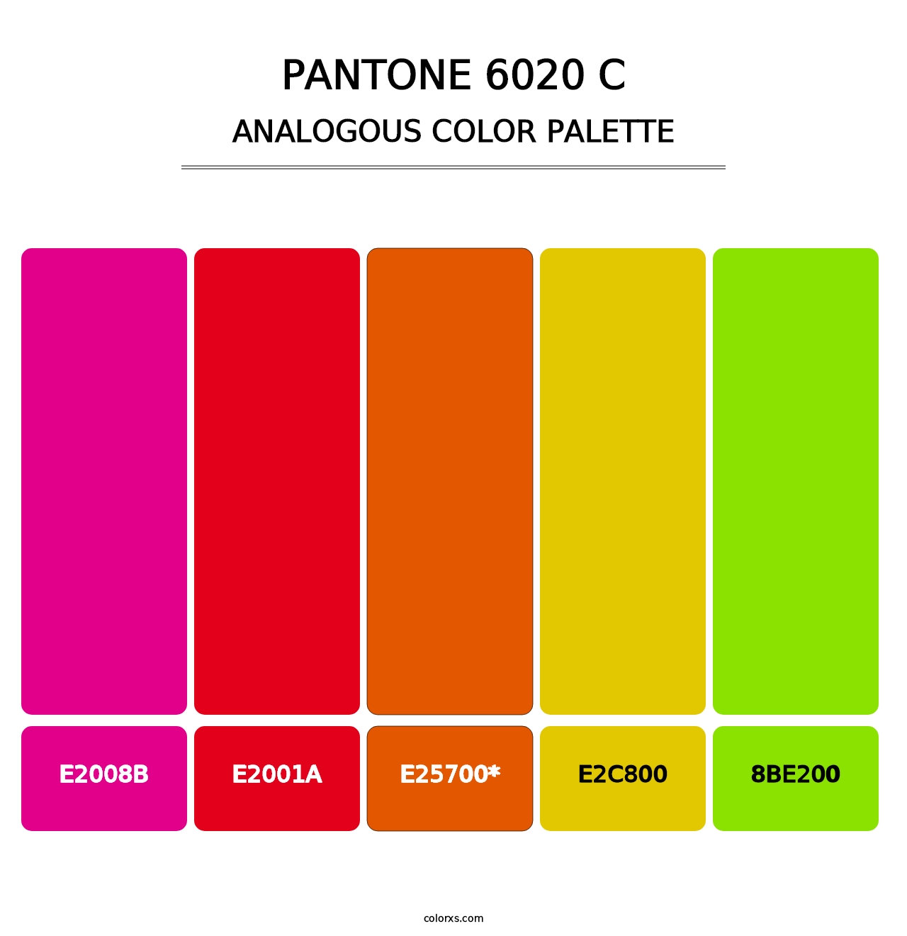 PANTONE 6020 C - Analogous Color Palette