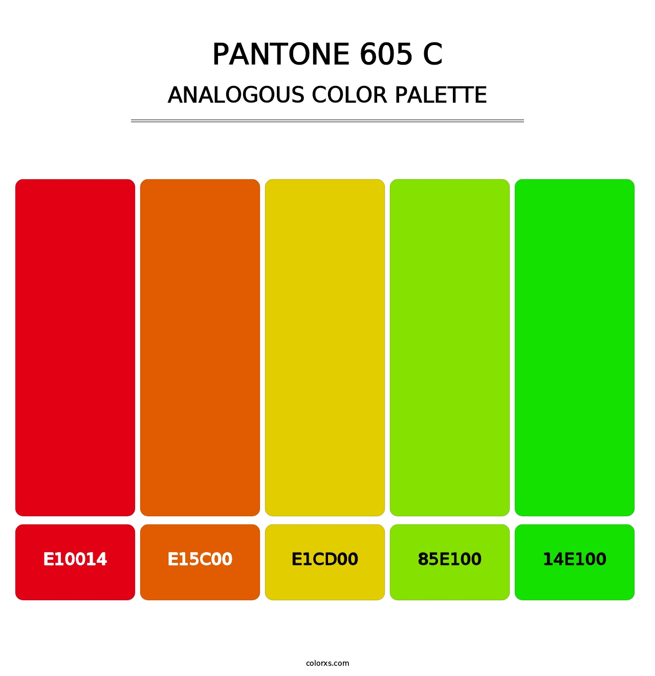 PANTONE 605 C - Analogous Color Palette