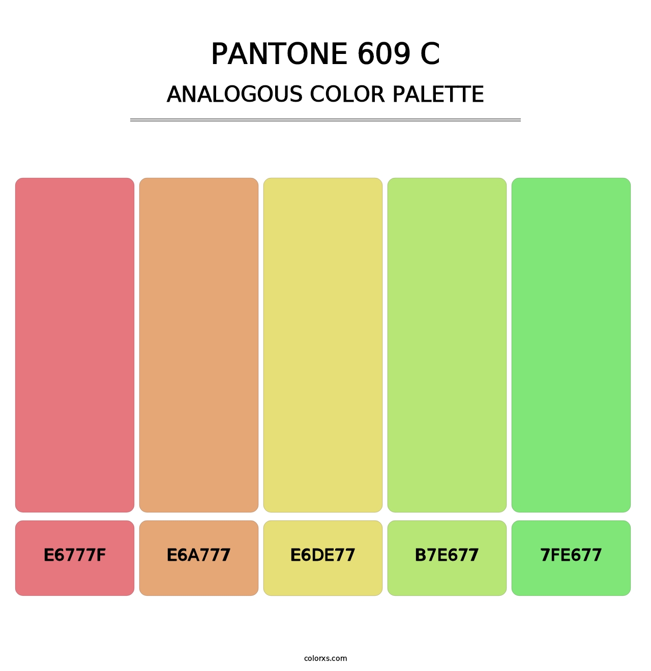 PANTONE 609 C - Analogous Color Palette
