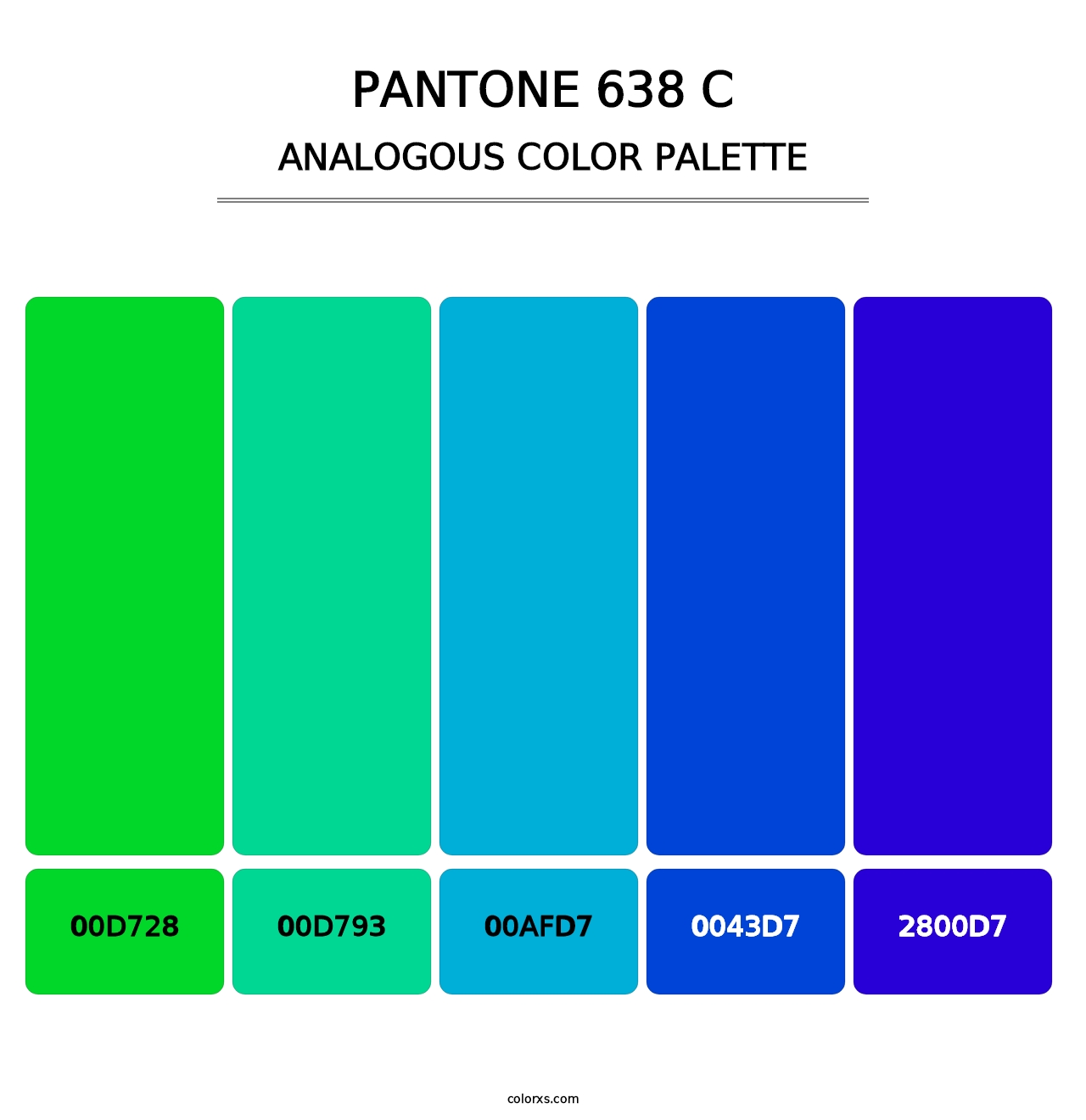 PANTONE 638 C - Analogous Color Palette