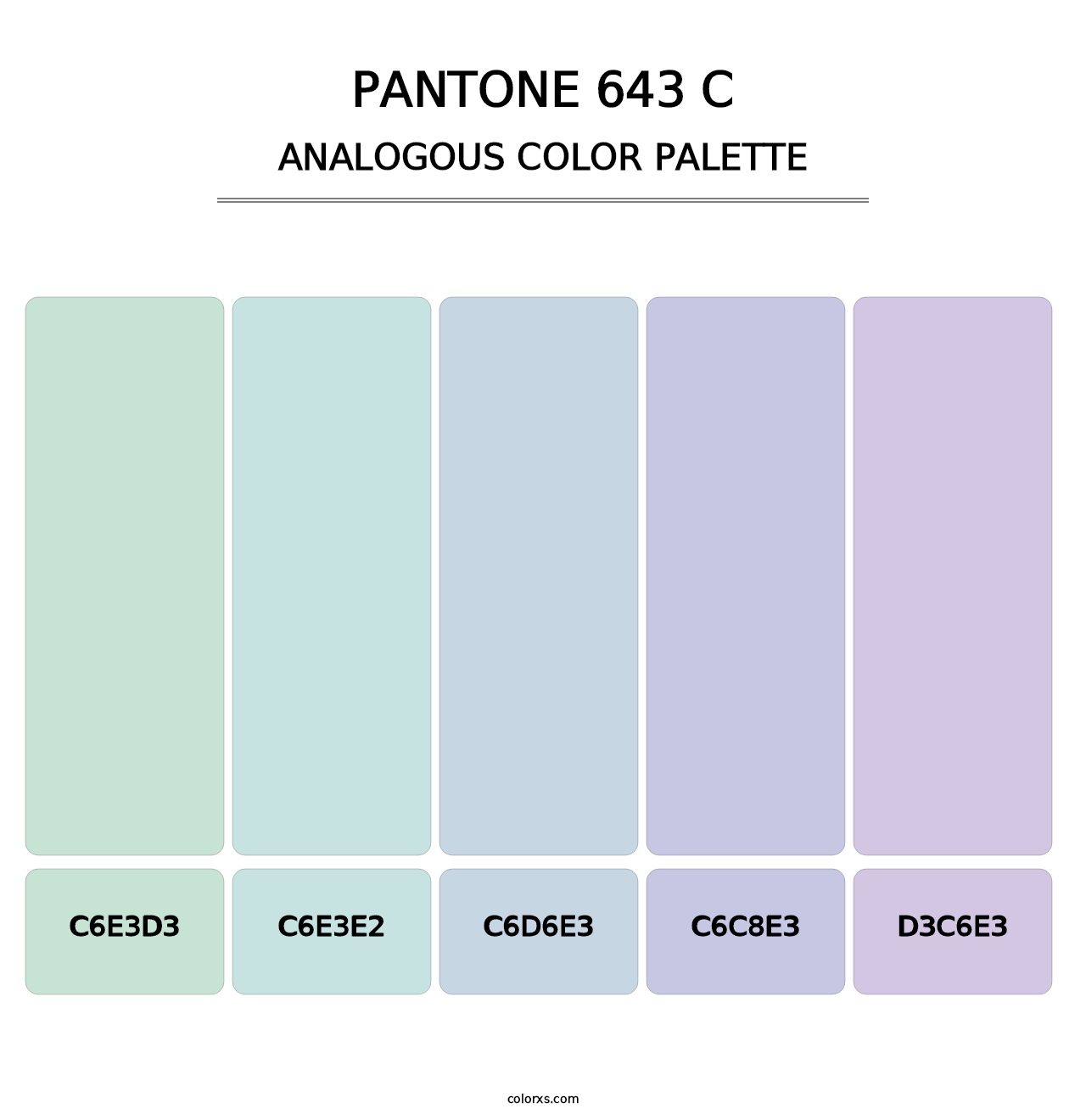 PANTONE 643 C - Analogous Color Palette